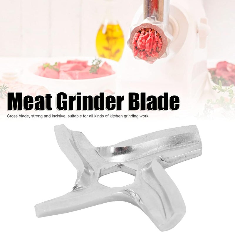 Sunisfa Blade, Stainless Steel Meat Grinder Blade Replacement, Easy to Install and Disassemble for All Kitchen Grinding Work, with Kitchen Utensil, for Electric Meat Grinder - Image 2