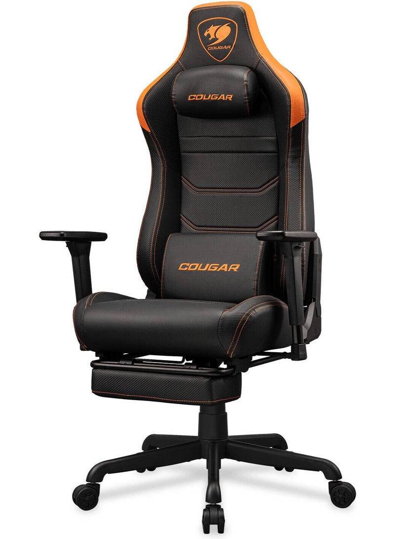 كوجار كرسي Cougar Armor EVO S للألعاب – أسود وبرتقالي، جلد PVC عالي الجودة وقابل للتنفس، مساند يد 3D قابلة للتعديل، وسادة رقبة ممغنطة بذاكرة شكل، وسادة دعم للظهر، مسند قدم قابل للسحب | 3MEVSORB.0001 - Image 2