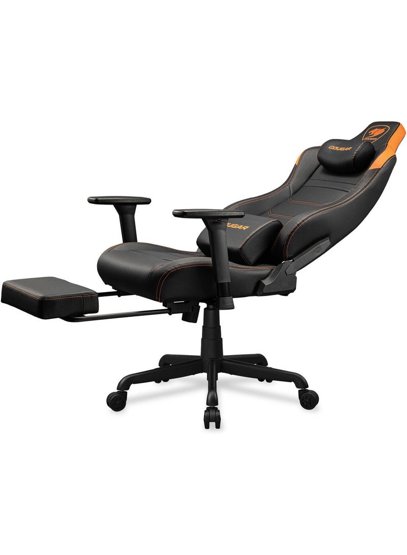 كوجار كرسي Cougar Armor EVO S للألعاب – أسود وبرتقالي، جلد PVC عالي الجودة وقابل للتنفس، مساند يد 3D قابلة للتعديل، وسادة رقبة ممغنطة بذاكرة شكل، وسادة دعم للظهر، مسند قدم قابل للسحب | 3MEVSORB.0001 - Image 3