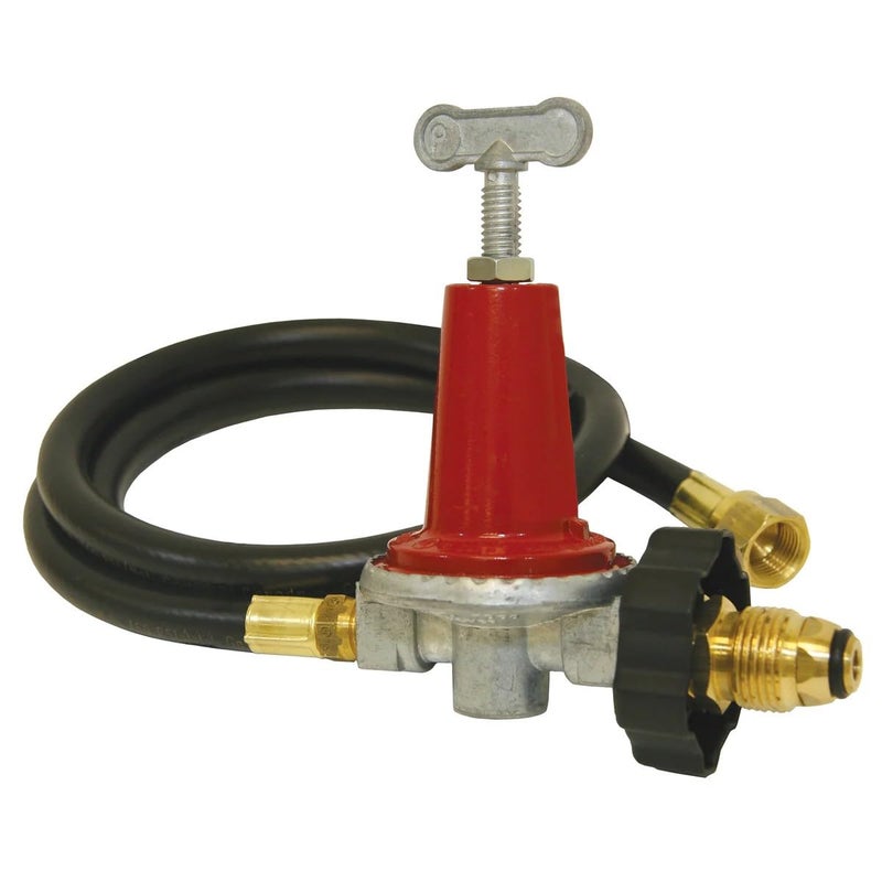 Bayou Classic 5HPR-40 0-40-psi Adjustable Regulator w/ 48-in Thermoplastic Hose Features Soft Nosed POL 3/8-in Flare Swivel Fitting Designed Single & Double Jet Cookers - Image 5