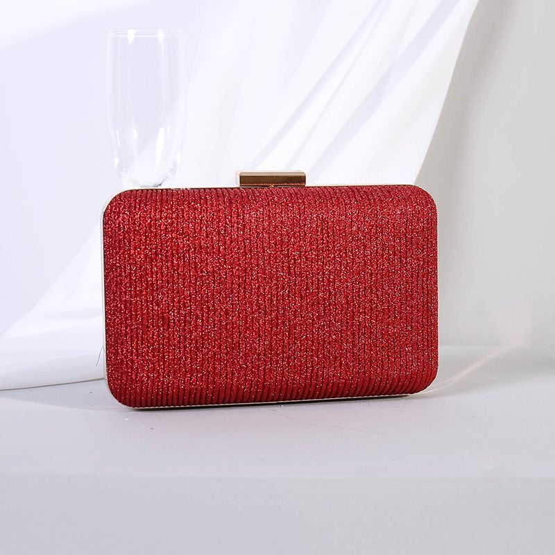 Retro Women'S Bag Style Evening Bag Women'S Versatile Pleated Clutch Bag Cross-Body Chain Small Square Bag Accessible Luxury - Image 1
