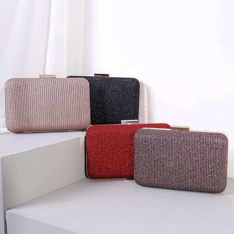 Retro Women'S Bag Style Evening Bag Women'S Versatile Pleated Clutch Bag Cross-Body Chain Small Square Bag Accessible Luxury - Image 2