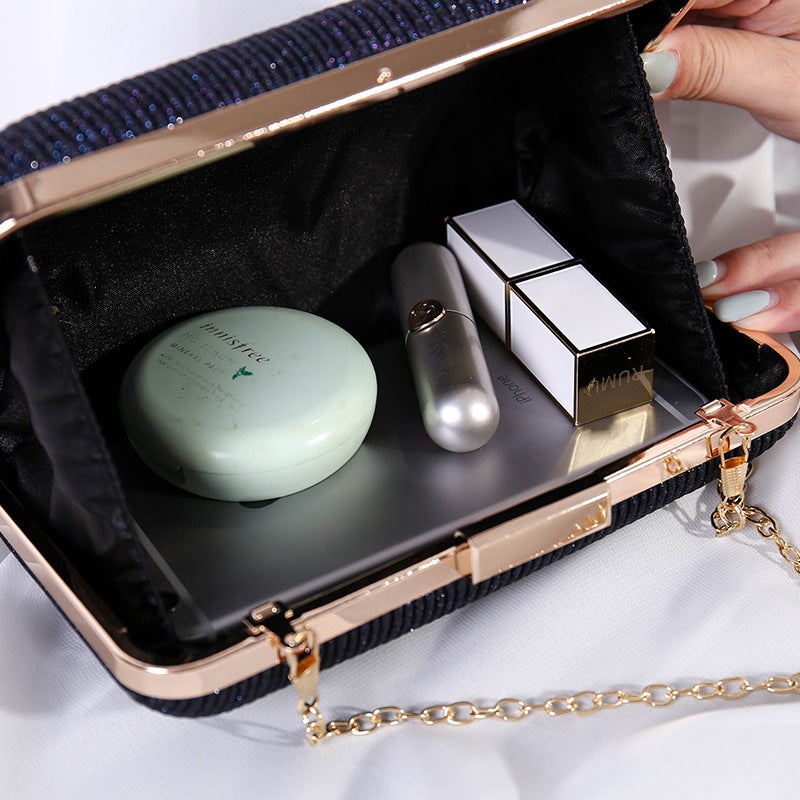 Retro Women'S Bag Style Evening Bag Women'S Versatile Pleated Clutch Bag Cross-Body Chain Small Square Bag Accessible Luxury - Image 5