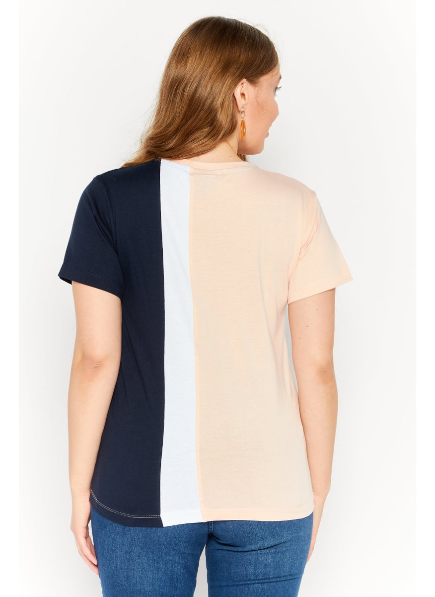 Nautica Competition Women Crew Neck Short Sleeve Brand Logo T-Shirt, Light Pink  - Image 4