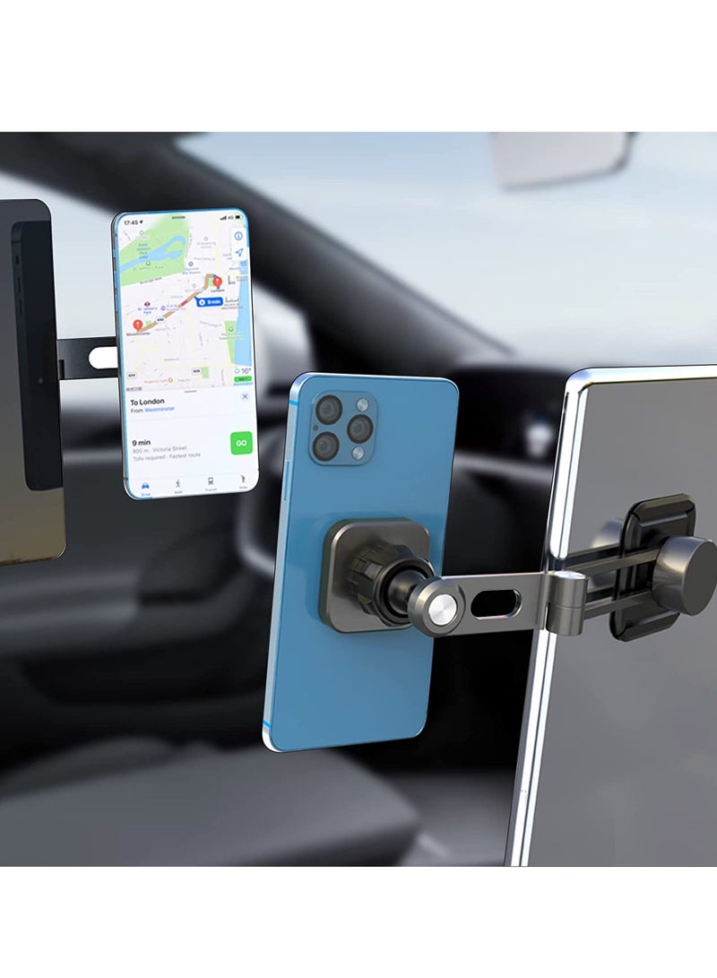 Car Magnetic Phone Holder for Tesla Model 3/Y, Auto Phone Mount Folding Hidden Bracket Compatible with MagSafe, 360° Rotation Invisible Support Gift for Men and Women - Image 3