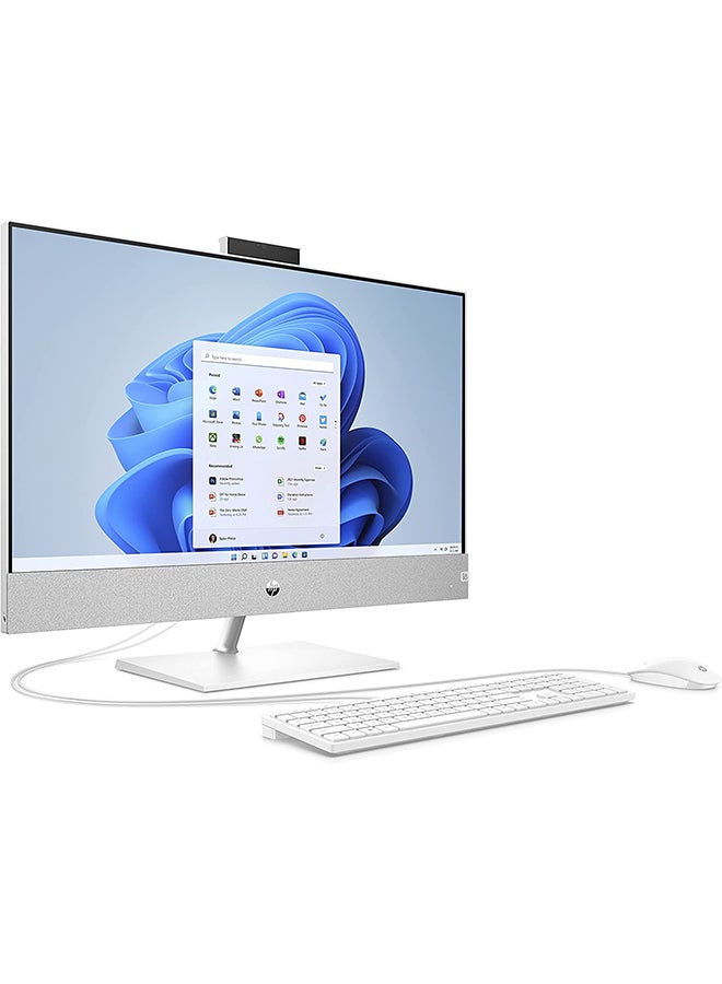 HP Pavilion 27-ca1001ne AIO Desktop With 27-Inch Display, Core i7 Processer/16GB RAM 1TB HDD + 256GB SSD/Intel UHD Graphics English/Arabic English/Arabic Snow White - Image 3