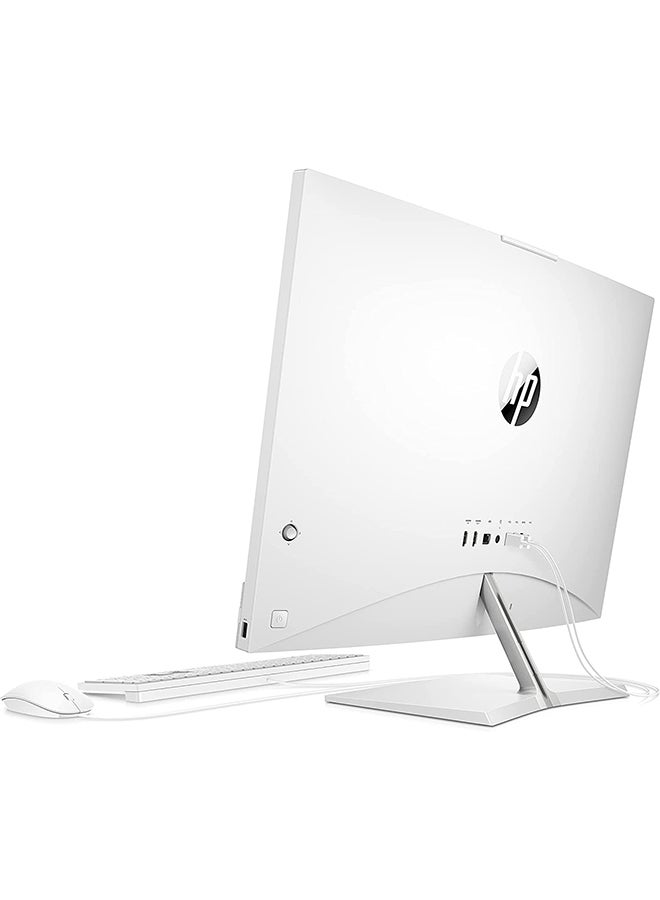 HP Pavilion 27-ca1001ne AIO Desktop With 27-Inch Display, Core i7 Processer/16GB RAM 1TB HDD + 256GB SSD/Intel UHD Graphics English/Arabic English/Arabic Snow White - Image 4
