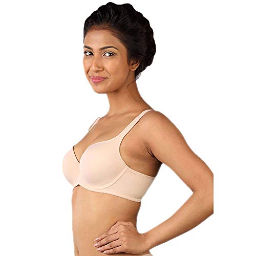 Triumph T-Shirt Bra for Women Wired Padded Full Coverage Bra Smooth Moulded Cups for Bigger Busts Wide Foam Shoulder Straps High Centre Bridge Side Smoothing Black 40C Pack of 1 - Image 3