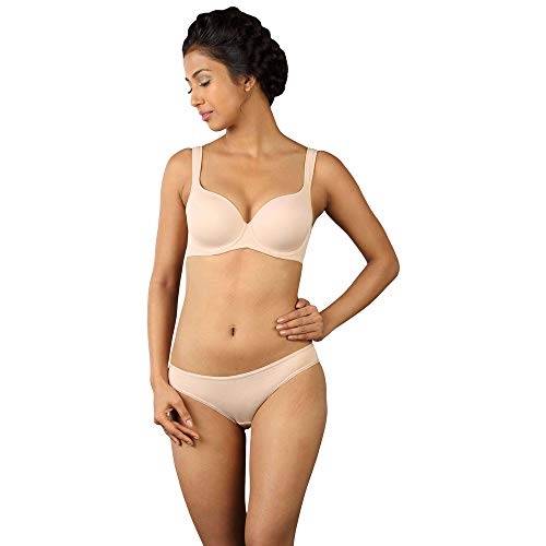 Triumph T-Shirt Bra for Women Wired Padded Full Coverage Bra Smooth Moulded Cups for Bigger Busts Wide Foam Shoulder Straps High Centre Bridge Side Smoothing Black 40C Pack of 1 - Image 4