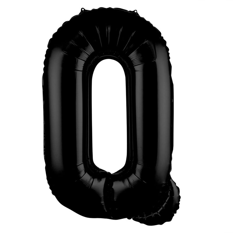 Restaurantware-Balloonify 40 Inch Letter Balloon, 1 Large Alphabet Party Balloon - Letter Q, Self-Sealing, Black Foil Mylar Balloon, Hanging Loop, Decoration For Birthday, Wedding, Or Graduation - Image 1