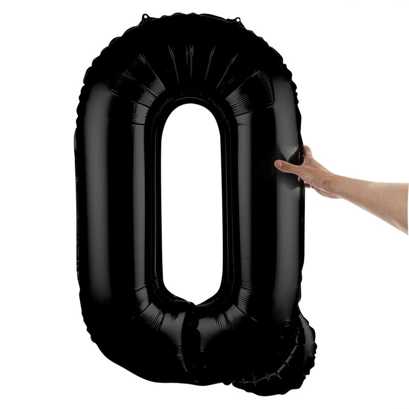 Restaurantware-Balloonify 40 Inch Letter Balloon, 1 Large Alphabet Party Balloon - Letter Q, Self-Sealing, Black Foil Mylar Balloon, Hanging Loop, Decoration For Birthday, Wedding, Or Graduation - Image 2