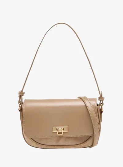 Flora Bella By Shoexpress Solid Crossbody Bag with Twist Lock Closure