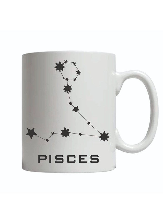Giftmate Giftmate Pisces Zodiac Sign Printed Ceramic Tea and Coffee Mug 320ml  - Image 1