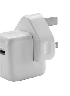 USB Mains Adapter 10W charger UK Plug For iPad/iPhone White