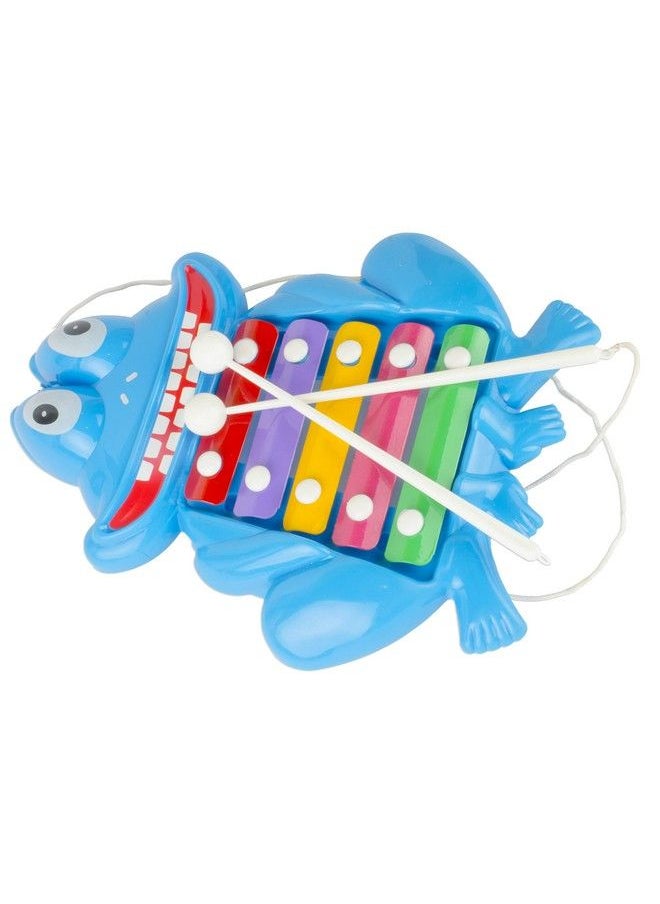 Prime Frog Xylophone 2 In 1 Musical Toy & Pull Along Toy For Kids And Infants 3 Years And Above Blue  - Image 3
