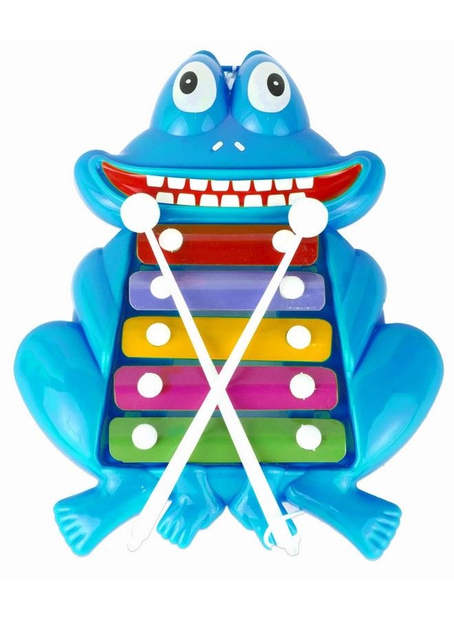 Prime Frog Xylophone 2 In 1 Musical Toy & Pull Along Toy For Kids And Infants 3 Years And Above Blue  - Image 5