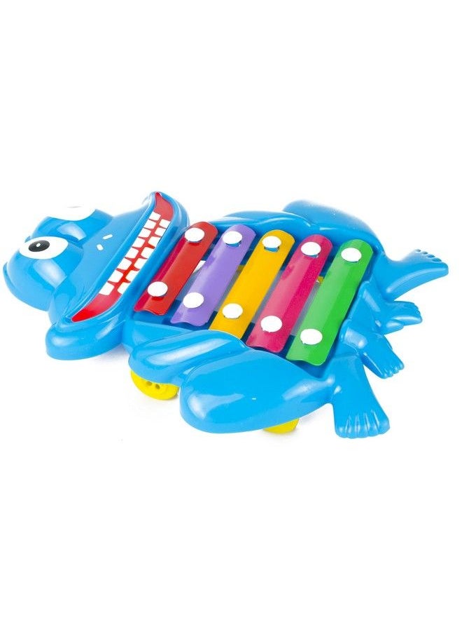 Prime Frog Xylophone 2 In 1 Musical Toy & Pull Along Toy For Kids And Infants 3 Years And Above Blue  - Image 4