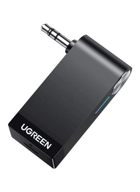 UGREEN Bluetooth 5.0 Adapter Car Bluetooth V5.0 Aux Receiver A2DP Stereo Sound 3.5mm Jack Audio Receiver with Microphone Hands-free Calling for Car Aux, Speaker, Mobile Phones, Tablet with 3.5mm Aux