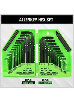 SWANLAKE GARDEN TOOLS SWANLAKE Hex Key Set Allen Wrench Set InchMetric MM  - Image 4