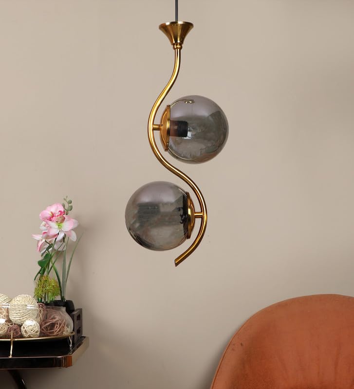 ELIANTE Aunque Gold Iron Hanging Light Vintage Decorate Hanging Lamp for Farmhouse- | 3 Years Warranty | Free - LED LAMP - Image 2