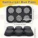 JOUTYFOR 2 Pcs Hamburger Bun Pan 4 Inch Silicone Hamburger Bun Mold 6 Cup Big Baking Pan for Homemade Buns Dishwasher Safe - Image 4