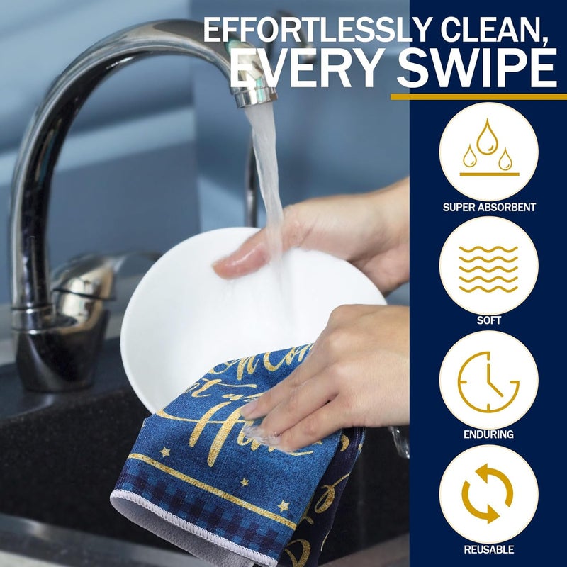 Oudain 6 Pcs Christmas Kitchen Towels Nativity Scene Christmas Hand Towels 24 x 16 Inch Jesus Decorative Dish Cloths Holiday Tea Dishcloths Winter Novelty Xmas Christ Gifts for Home Kitchen Bathroom - Image 4