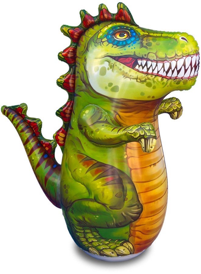 ImpiriLux Inflatable T-Rex Dinosaur Bop Bag for Kids | Premium 48" Tall 3-D Bounce Back Punching Bag Toy  - Image 1