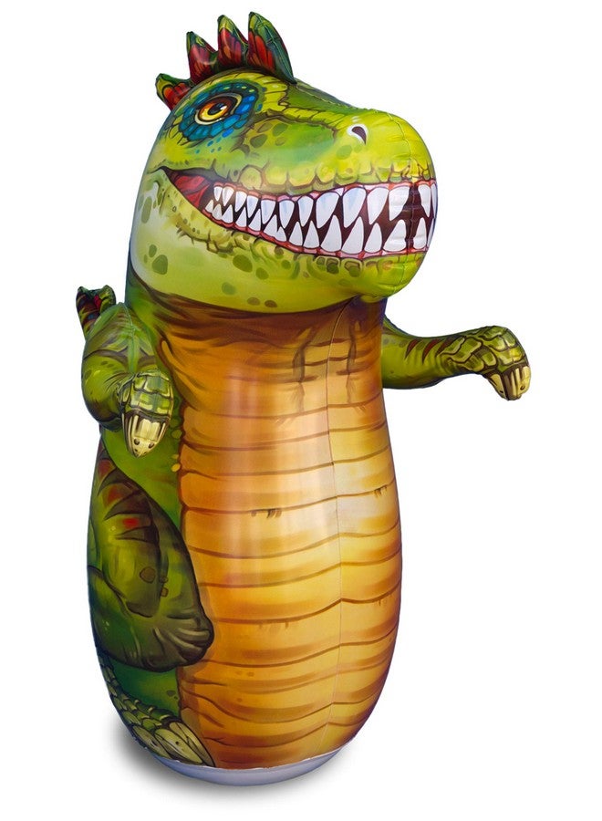 ImpiriLux Inflatable T-Rex Dinosaur Bop Bag for Kids | Premium 48" Tall 3-D Bounce Back Punching Bag Toy  - Image 3