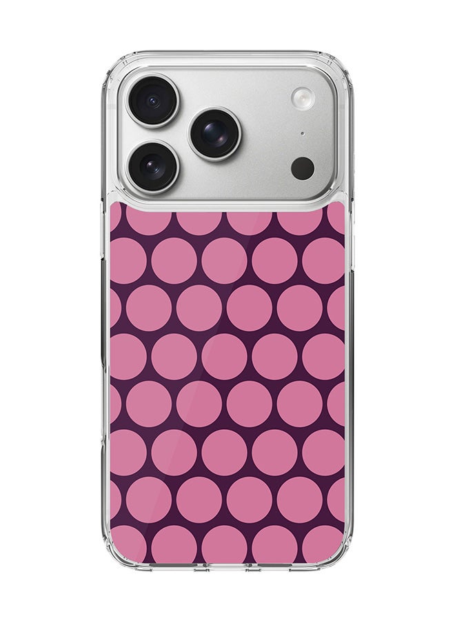 Stylizedd Classic Clear MagSafe Case for iPhone 17 Pro , Hybrid Soft Case Flexible Edges Anti Drop TPU PC Gel Thin Transparent Cover [ Designed for iPhone 17 Pro ] - Purple Honeycombs Full Print