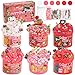 LAWOHO 6 Packs Learning Slime Kit Red Slime Gifts for Kids Cloud Butter Clear Slime Textures Birthday Party Favors Goodie Bags Stuffer Anxiety Stress Relief Toys - Image 2