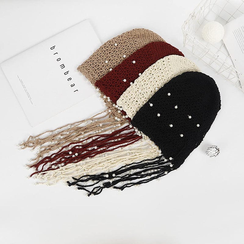 Maxpetus Handmade Crochet Hats ashion Fascinating Beanie hat Cap Cloche (CL-SG001-Black) - Image 4