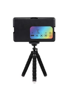 General Mini Charging LED Light WL-R2 For Selfie Mobile Phone Photography RGB Full Color Pocket Size RGB Fill Light Consumption Electron-Specifications:Colorful + Warm And Cold White Fill Light + Tripod  - Image 1