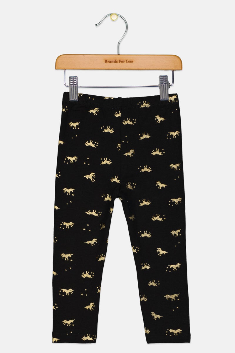 Fox Toddlers Girl Allover Print Pull On Pants, Multicolor  - Image 2