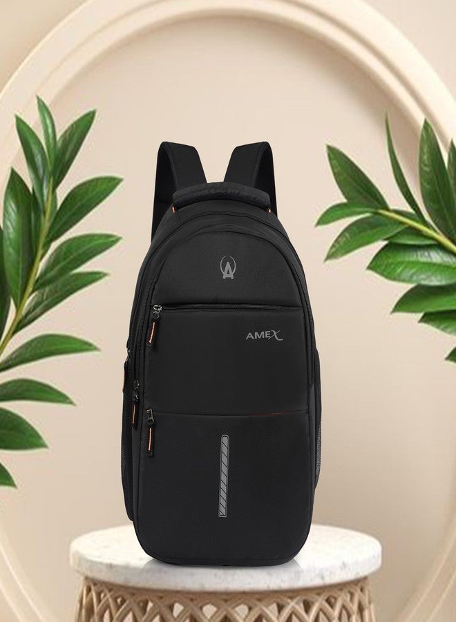 AMEX Elegant and Durable Backpack Organized Interior with Multiple Pockets Ergonomic Adjustable Straps for Comfort. (Black) - Image 2