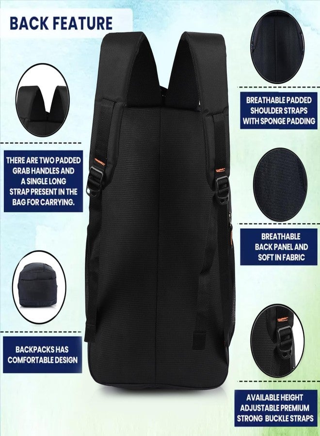 AMEX Elegant and Durable Backpack Organized Interior with Multiple Pockets Ergonomic Adjustable Straps for Comfort. (Black) - Image 5