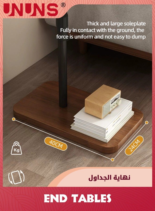 UNUNS Modern Side Coffee Table For Living room,Sofa,Corner,Bedside,Coffee Table For Living Room Bedroom Indoor And Out door Side Table With Metal Frame - Image 4