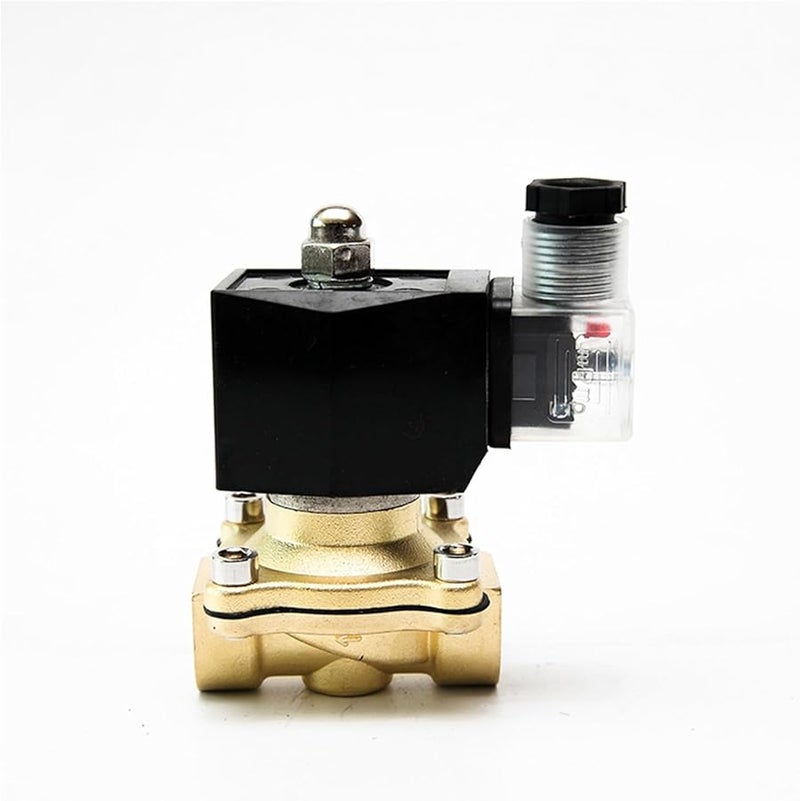 0 5 Inch Brass Solenoid Valve 12V IP65 Waterproof Normally Closed With LED Indicator - Image 2