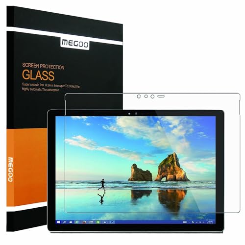 Megoo Screen Protector for New Surface Pro 5, Ultra Clear/High Response/Tempered Glass, Compatible for Microsoft Surface Pro 6/ Pro 2017/ Pro4 12.3 Inch - Image 1