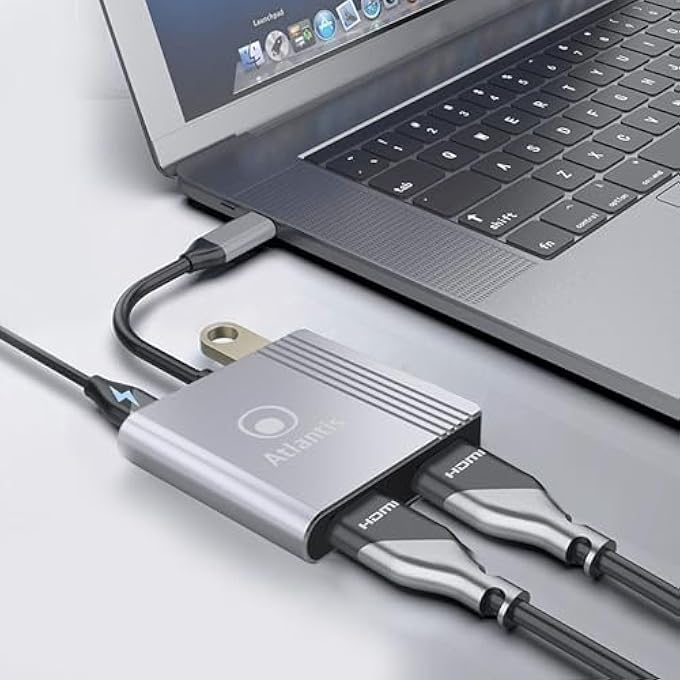 Atlantis A04-TC_2HDMI+ DUAL MONITOR USB C TYPE C TO 2XHDMI ADAPTER 1080P 60HZ ALLOWS YOU TO CONNECT A NOTEBOOK WITH USB-C OUTPUT TO TWO MONITOR PROJECTORS WITH HDMI INPUT. CABLE 18CM - Image 3