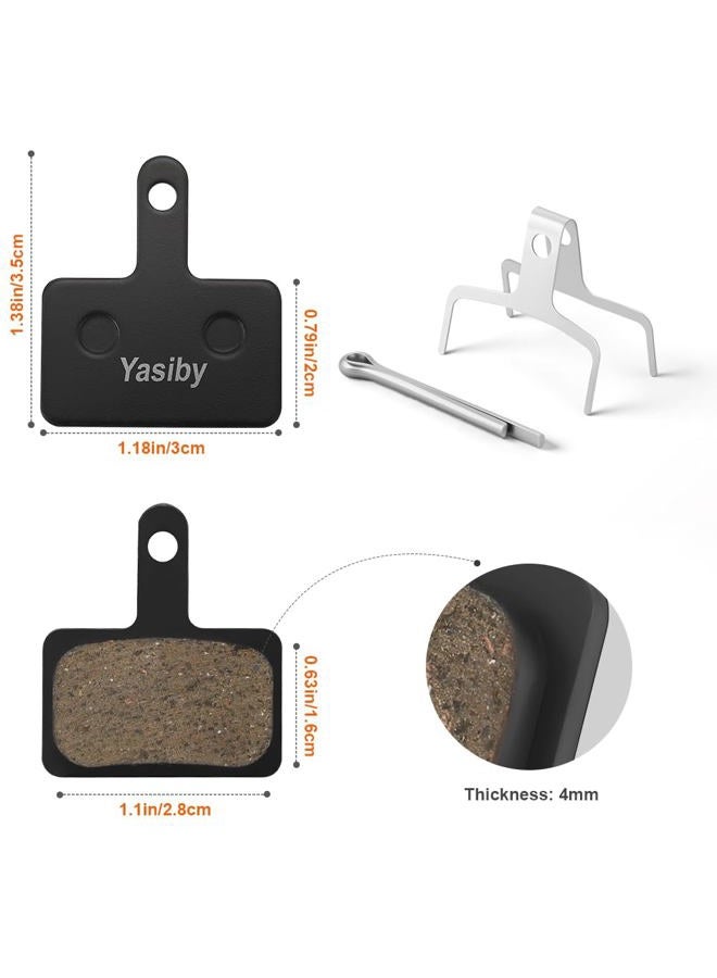 Yasiby Bike Brake Pads, 4 Pairs Disc Brake Pads High-Performance with Installation Tools, Premium Semi-Metallic & Organic Resin MTB Bicycle Brake Pads Replacement Compatible with TRP Tektro Shimano Deore Br - Image 4