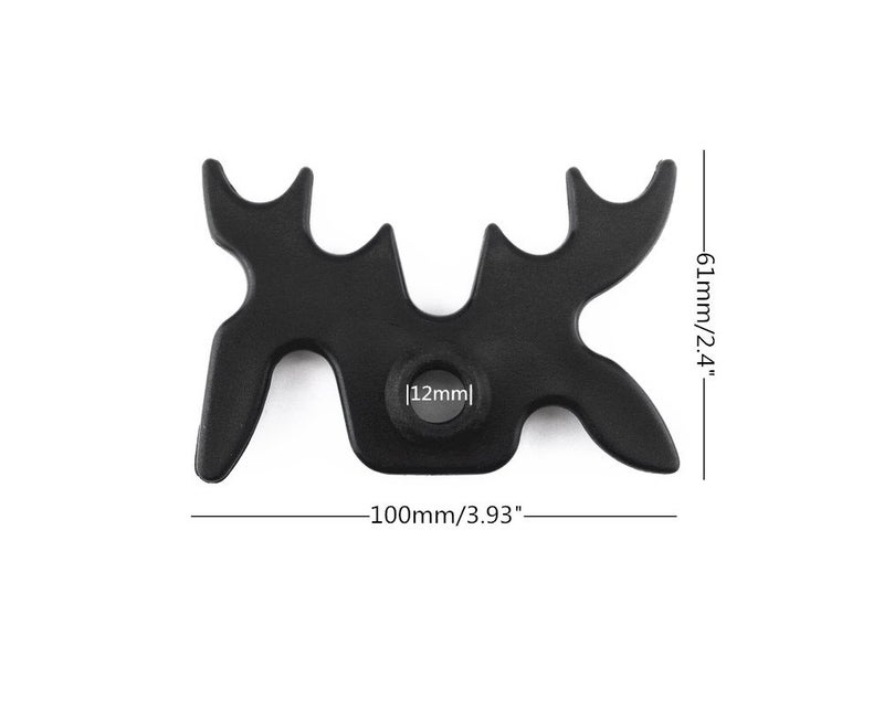 Honbay 2pcs Black Plastic Moosehead Pool Billiard Cue Bridge Head - Image 2