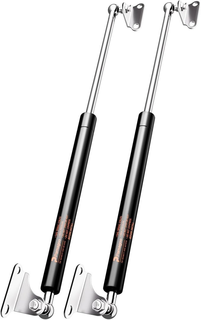20 Inch Gas Spring Struts - 22.5Lb/100N Lift Support With L-Type Mounts For Cabinets And Toolboxes