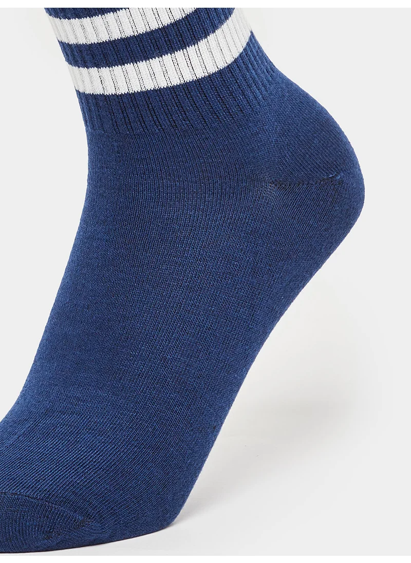Styli Set of 3 - Striped Cuff Crew Socks