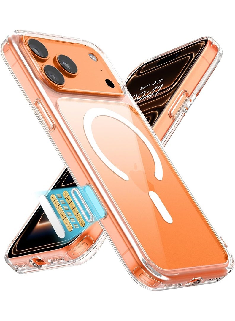 Case Up Premium Clear MagSafe Compatible Case For Apple iPhone 17 Pro [Compatible with MagSafe] Anti-Yellowing Slim Transparent Phone Case Protective Magnetic Cover - Image 1