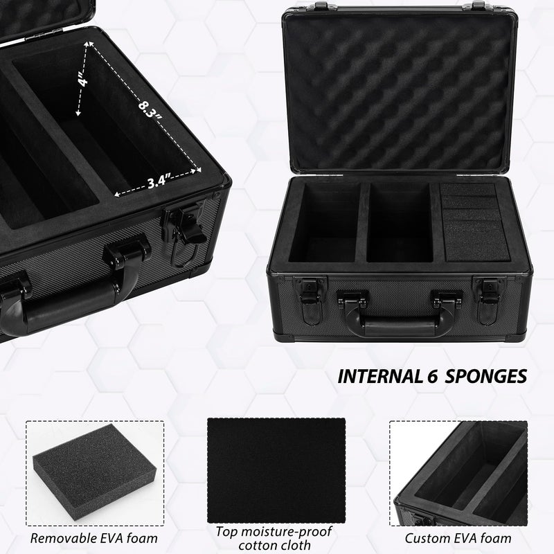 OUUTMEE Graded Card Case - Aluminum Alloy Graded Card Storage Box Compatible with 100 Card Slabs - the Sports Trading Card Case Fits PSA, CSG, BGS - Image 5