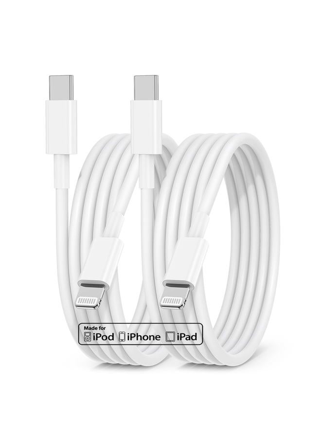 Uzeuza USB C to Lightning Cable 10ft, for Apple Certified 2Pack iPhone Fast Charger Cable,Type C Port Support Long Apple Charging Cord 10 Foot for iPhone 14 Pro Max/13 Pro/13/12 mini/11/X/XS/8/7 Plus/iPad - Image 1