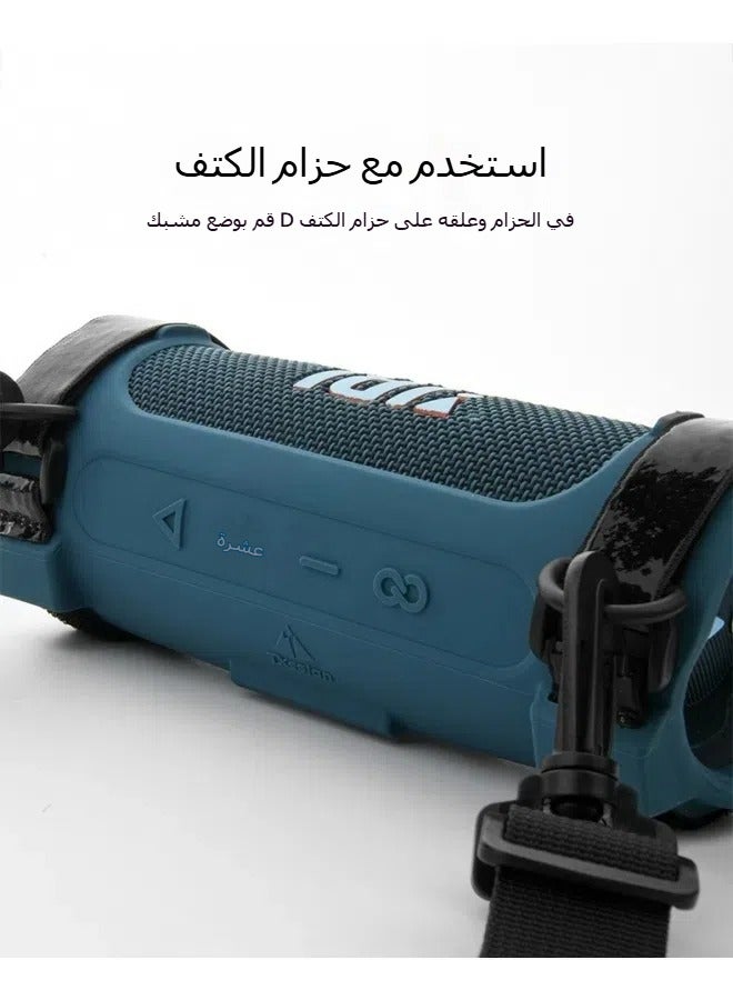 General Suitable for JBL Flip6 speaker silicone protective cover portable single shoulder strap audio soft shell cover  - Image 2