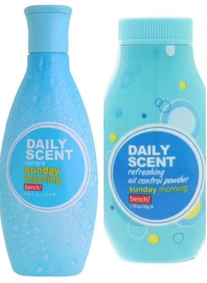 مجموعة كولونيا وبودرة يوم الأحد الصباحي برائحة يومية