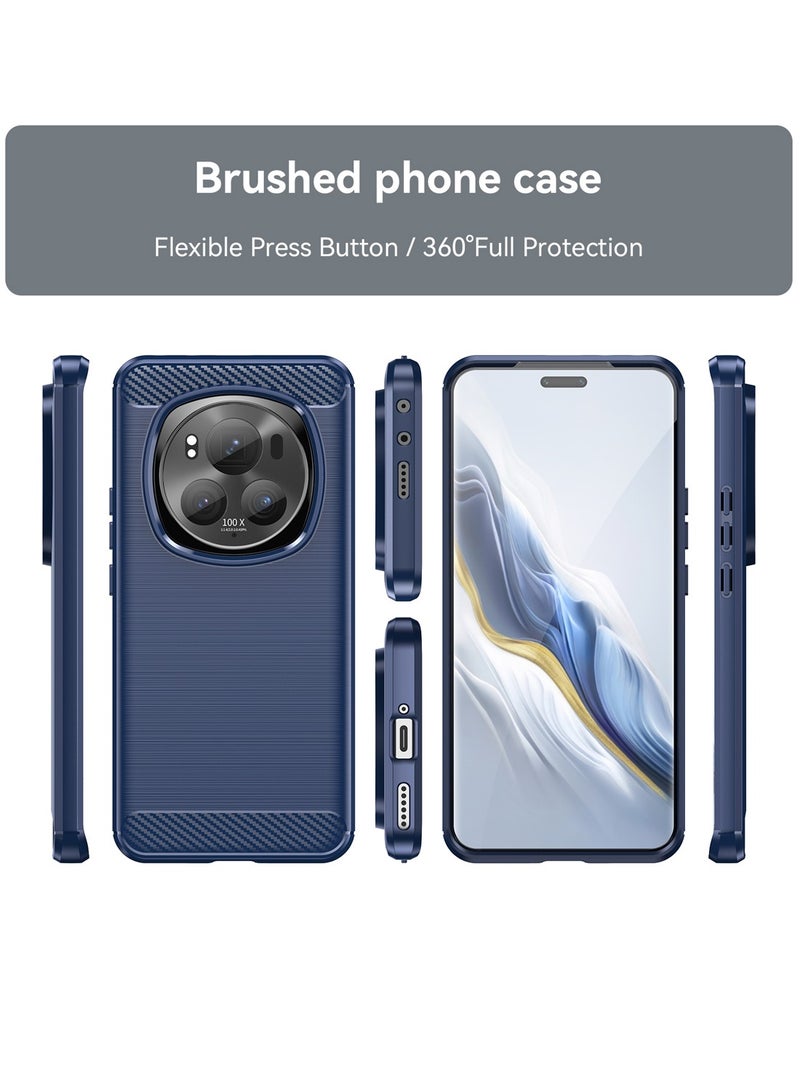 دبليو تيك غطاء حافظة واقية من السيليكون Honor Magic6 Pro 5G 2024 - أزرق داكن - Image 2