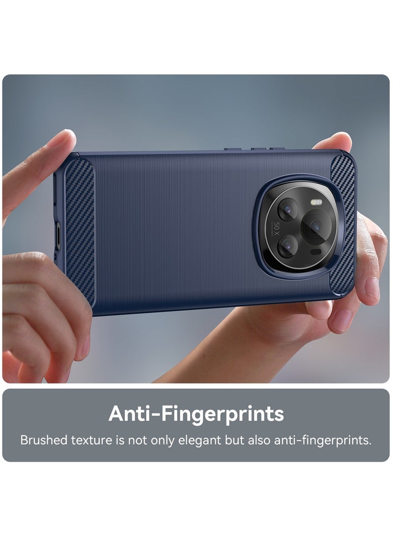 دبليو تيك غطاء حافظة واقية من السيليكون Honor Magic6 Pro 5G 2024 - أزرق داكن - Image 5